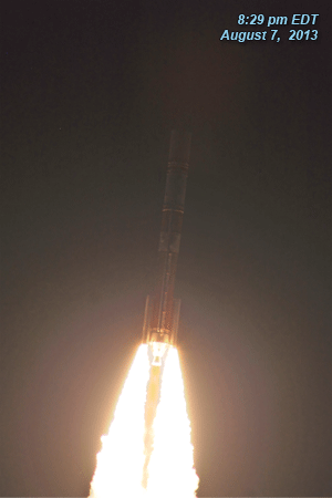 Upon the broad and sturdy shoulders of the Alliant SRMs the Delta IV/WGS-6 climbs the steepest grade to super geosync transfer orbit.
